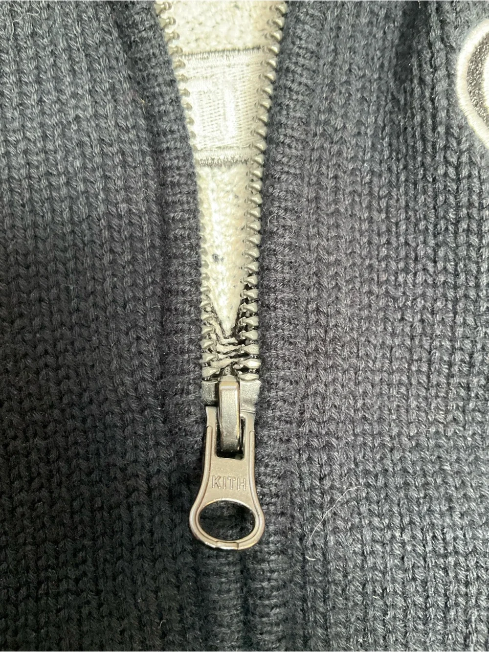 Kith Black Knit Sweater with Contrast Patch